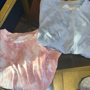 Abercrombie Kids Pink and Blue long Sleeve Tees